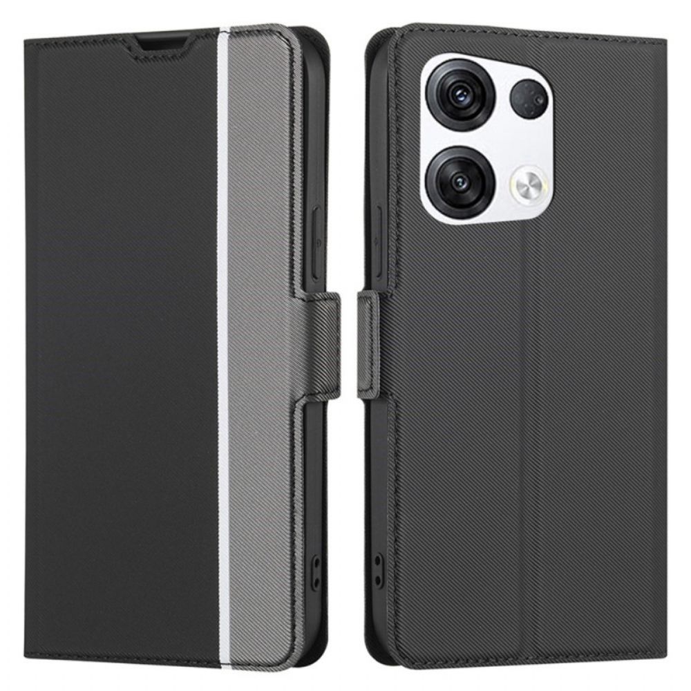 Lederhüllen Für Oppo Reno 8 Pro Zweifarbig