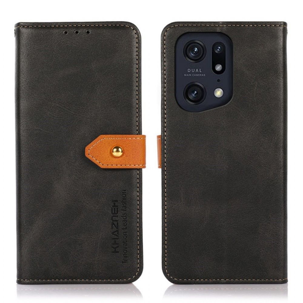 Flip Case Für Oppo Find X5 Pro Mit Khazneh-armband
