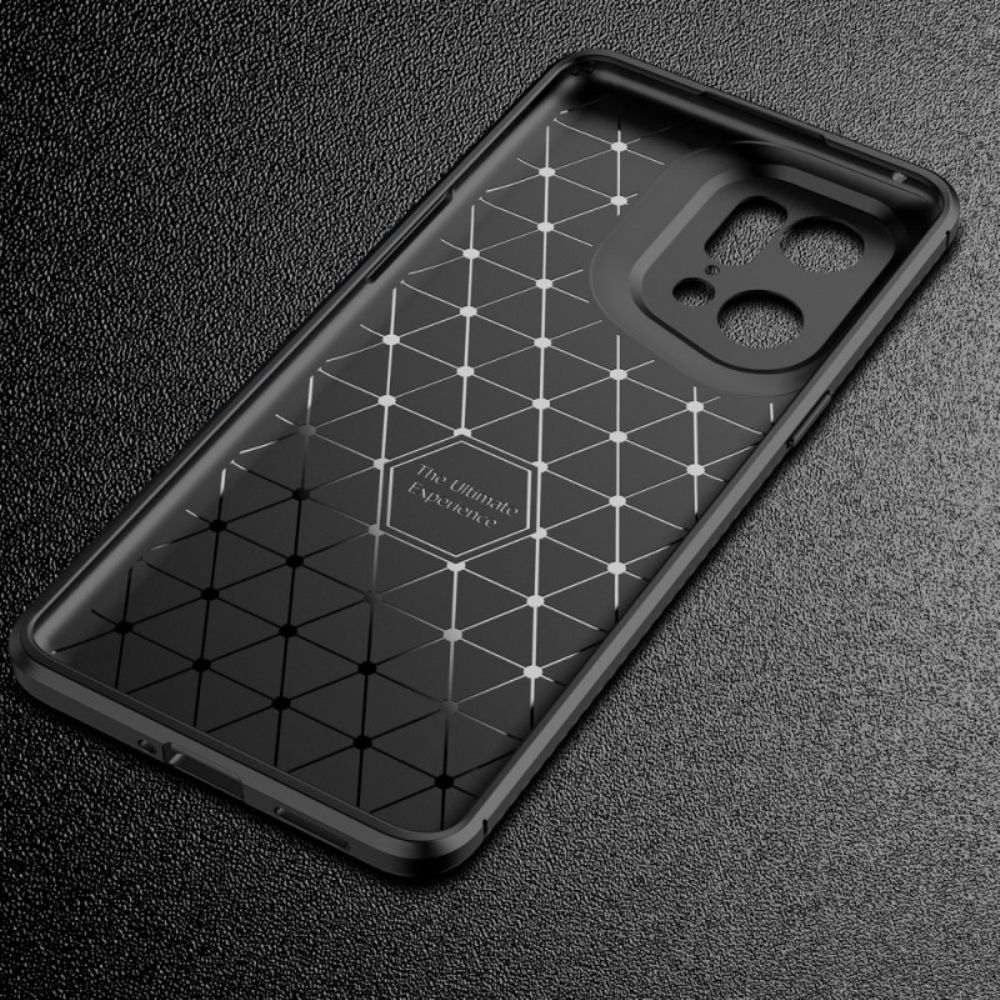 Handyhülle Für Oppo Find X5 Pro Gebürstete Kohlefaser