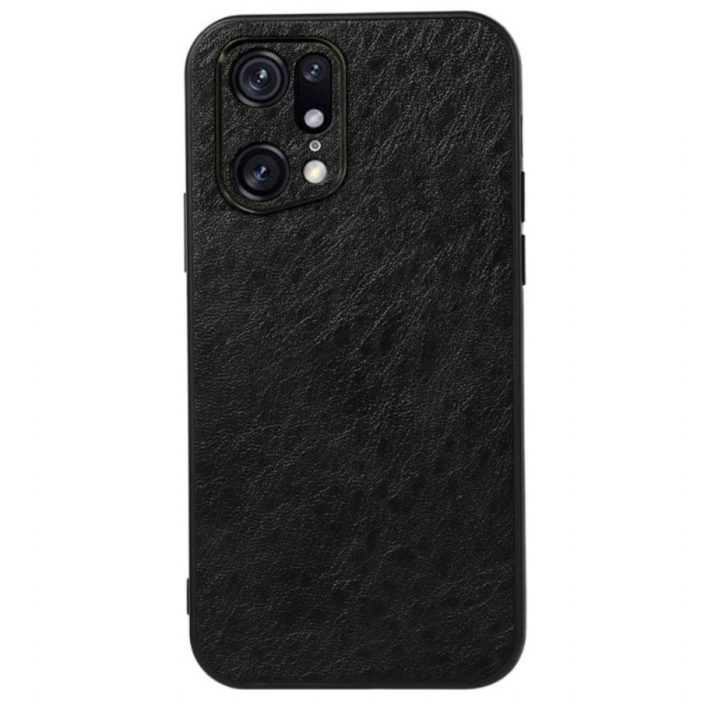 Hülle Für Oppo Find X5 Pro Texturiertes Kunstleder