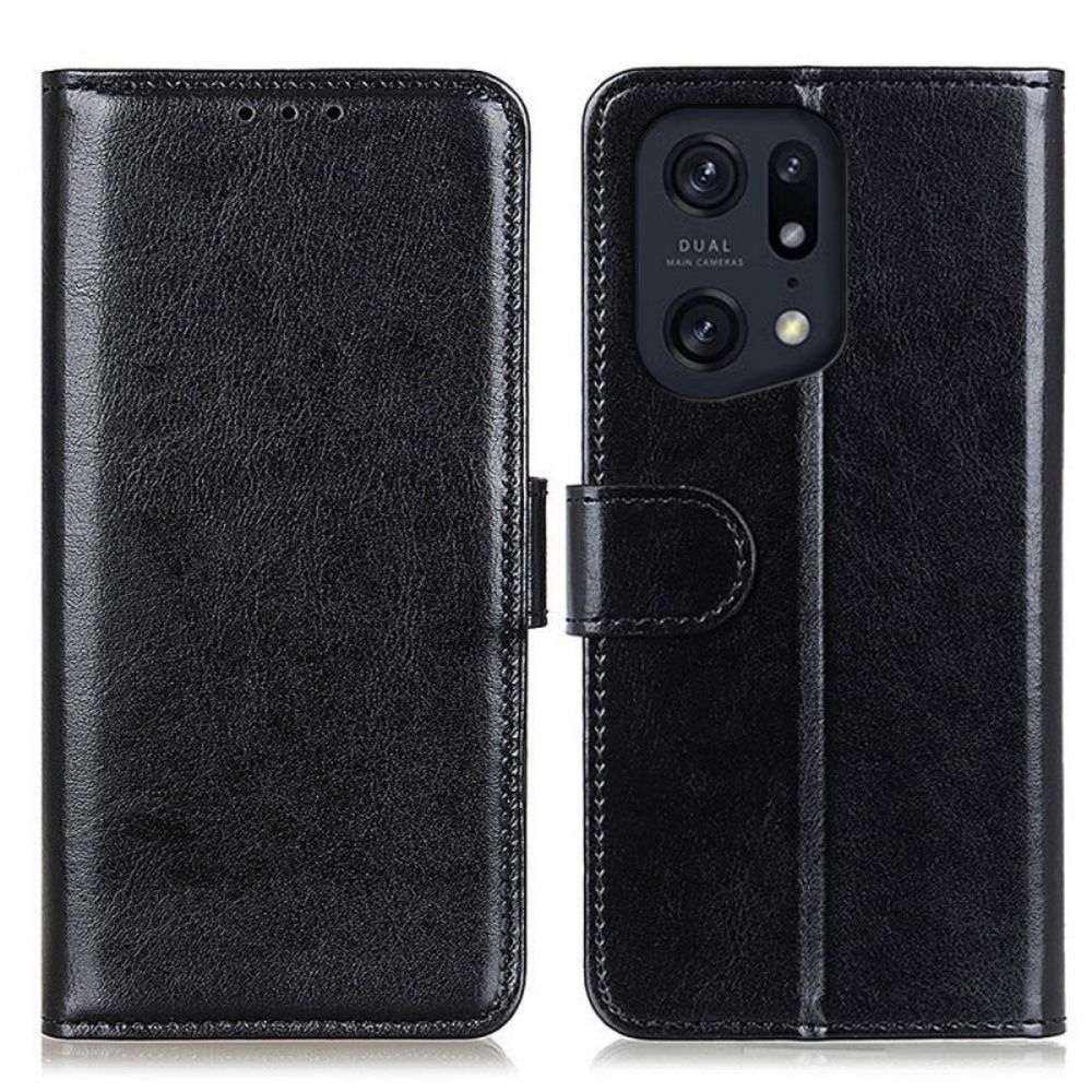 Lederhüllen Für Oppo Find X5 Pro Eisige Feinheit