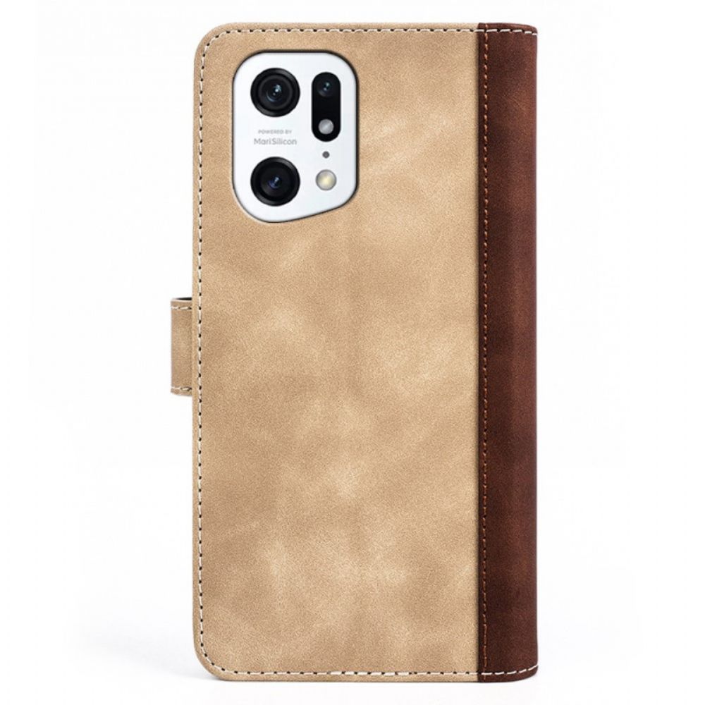Lederhüllen Für Oppo Find X5 Pro Grafikmuster