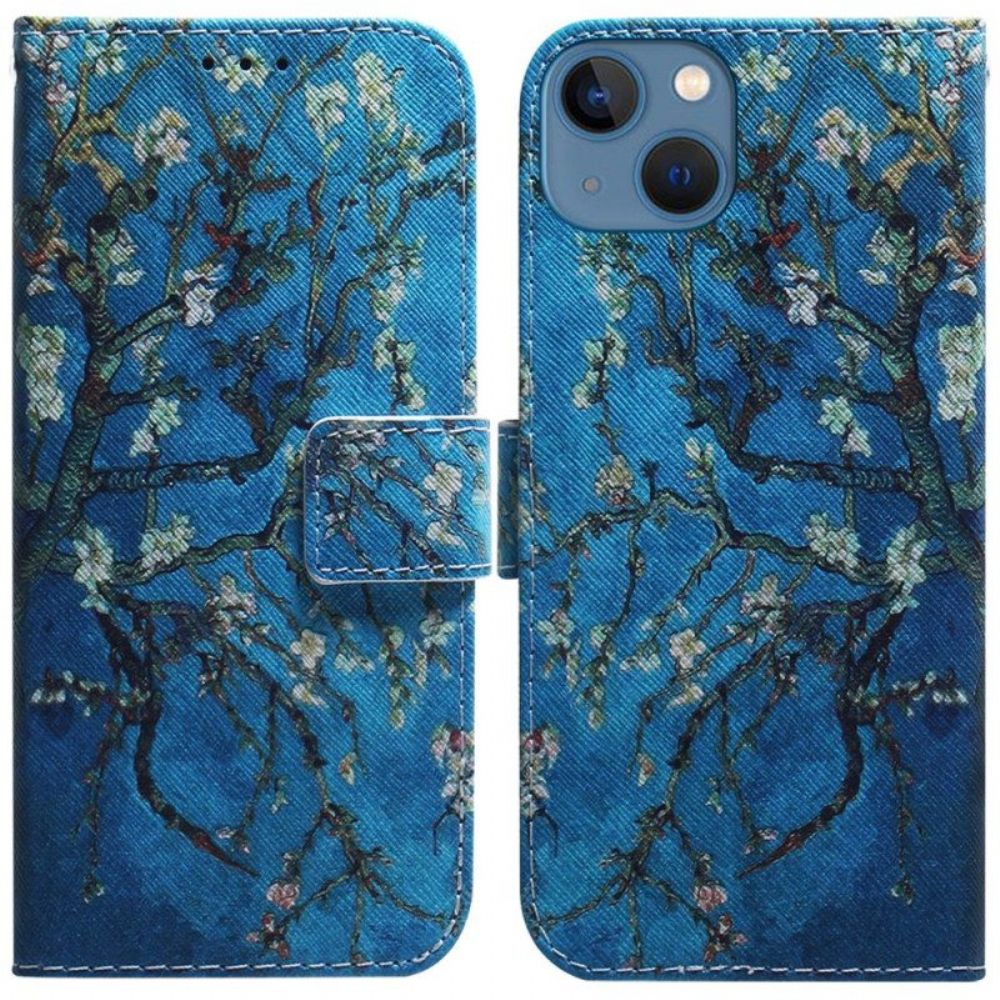 Lederhüllen Für iPhone 15 Blühende Zweige