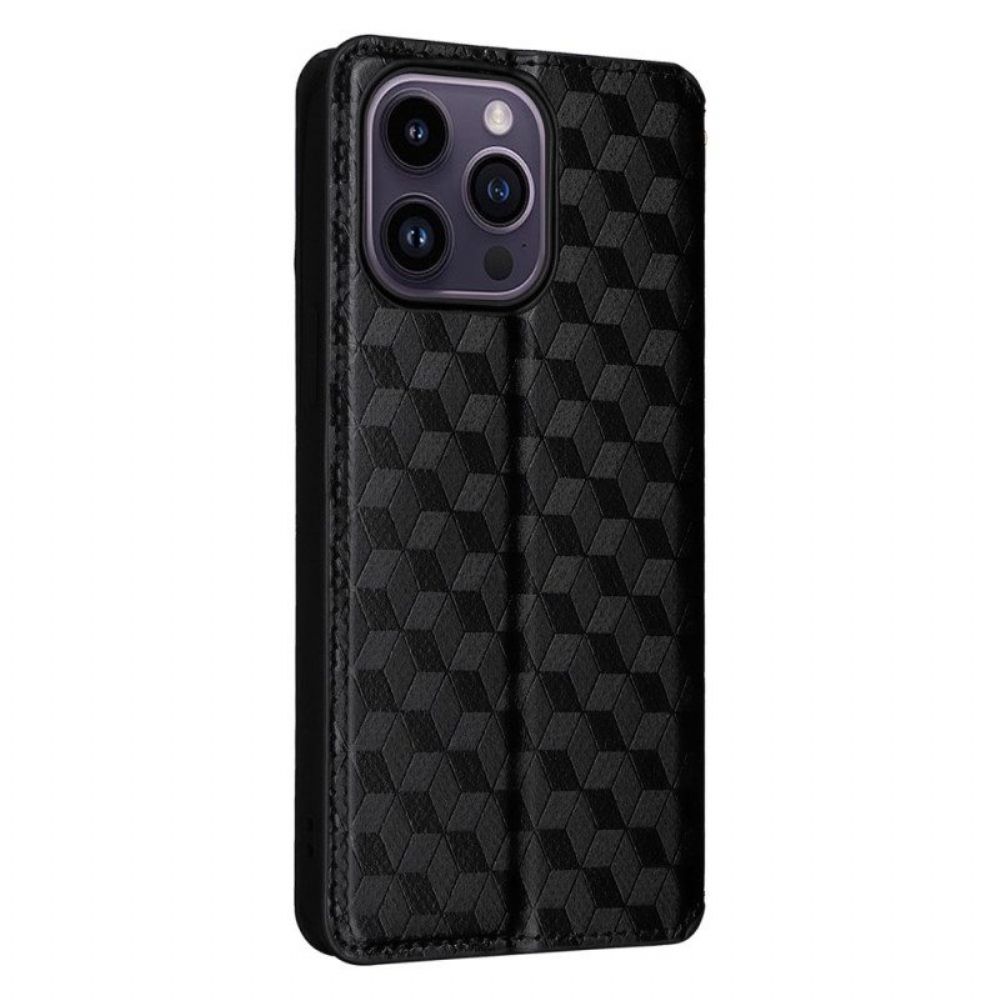 Schutzhülle Für iPhone 15 Flip Case 3d-würfel