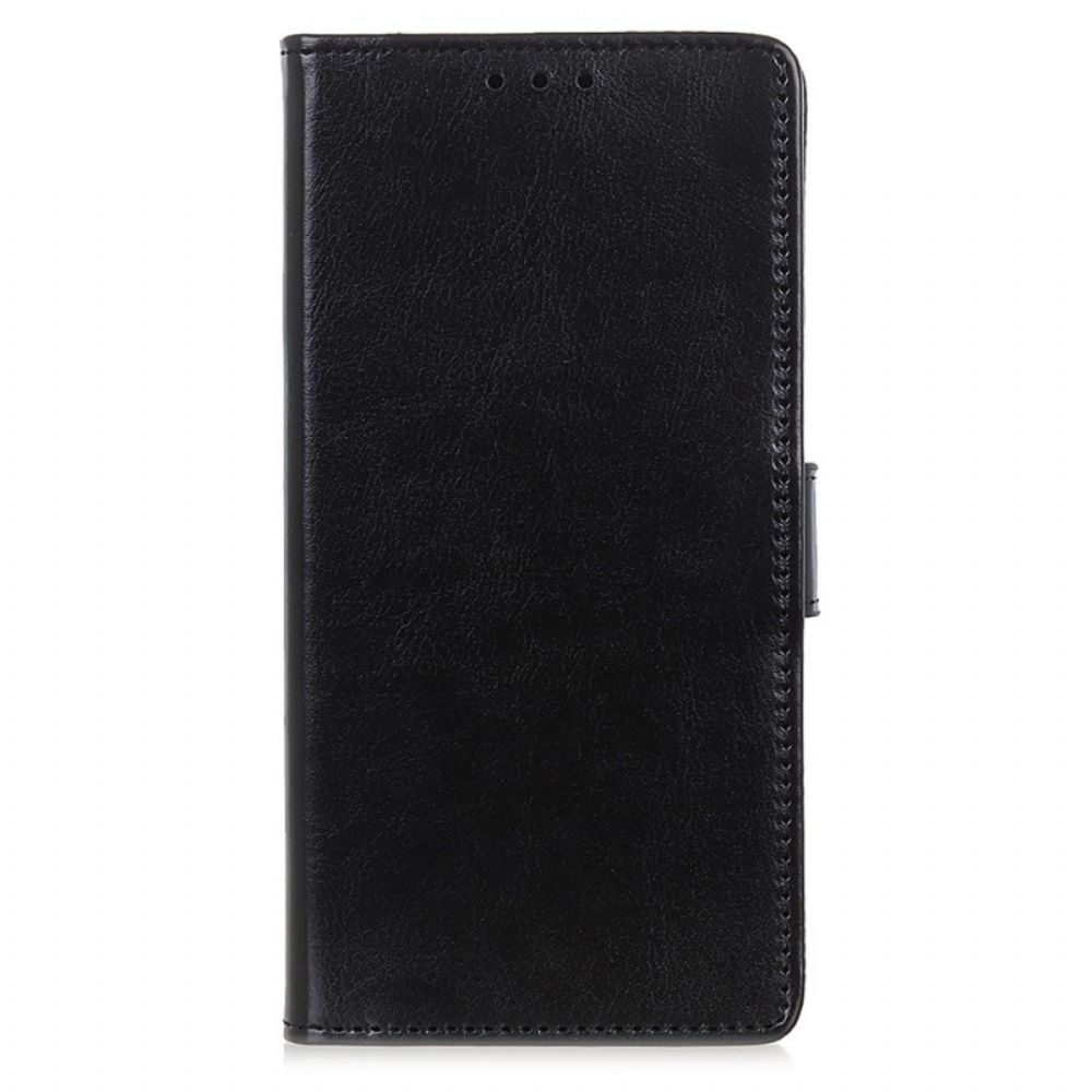 Flip Case Für Samsung Galaxy A03 Einfacher Glänzender Ledereffekt