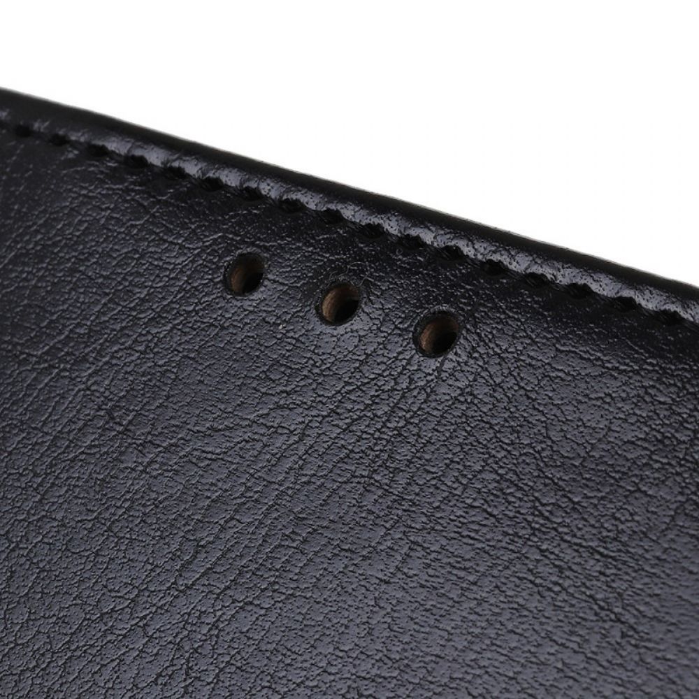 Flip Case Für Samsung Galaxy A03 Einfacher Glänzender Ledereffekt