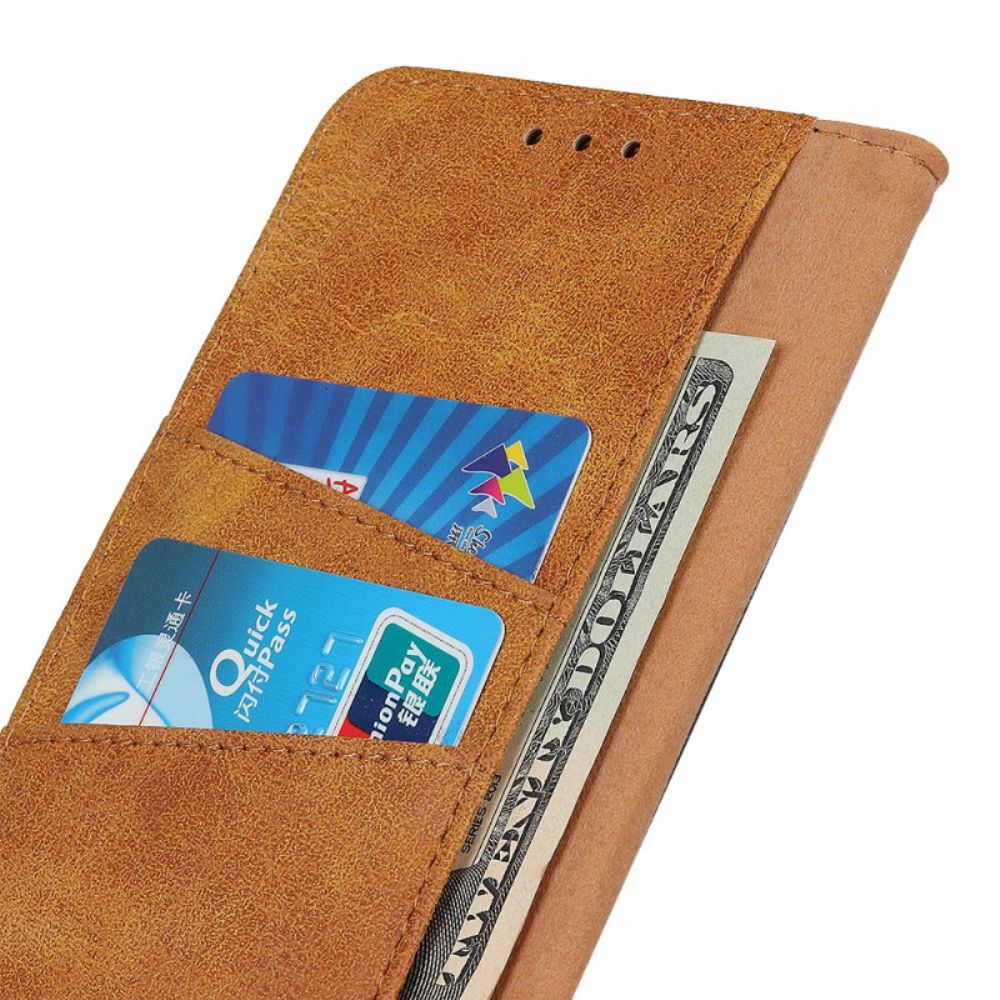 Flip Case Für Samsung Galaxy A03 Vintage Spaltleder