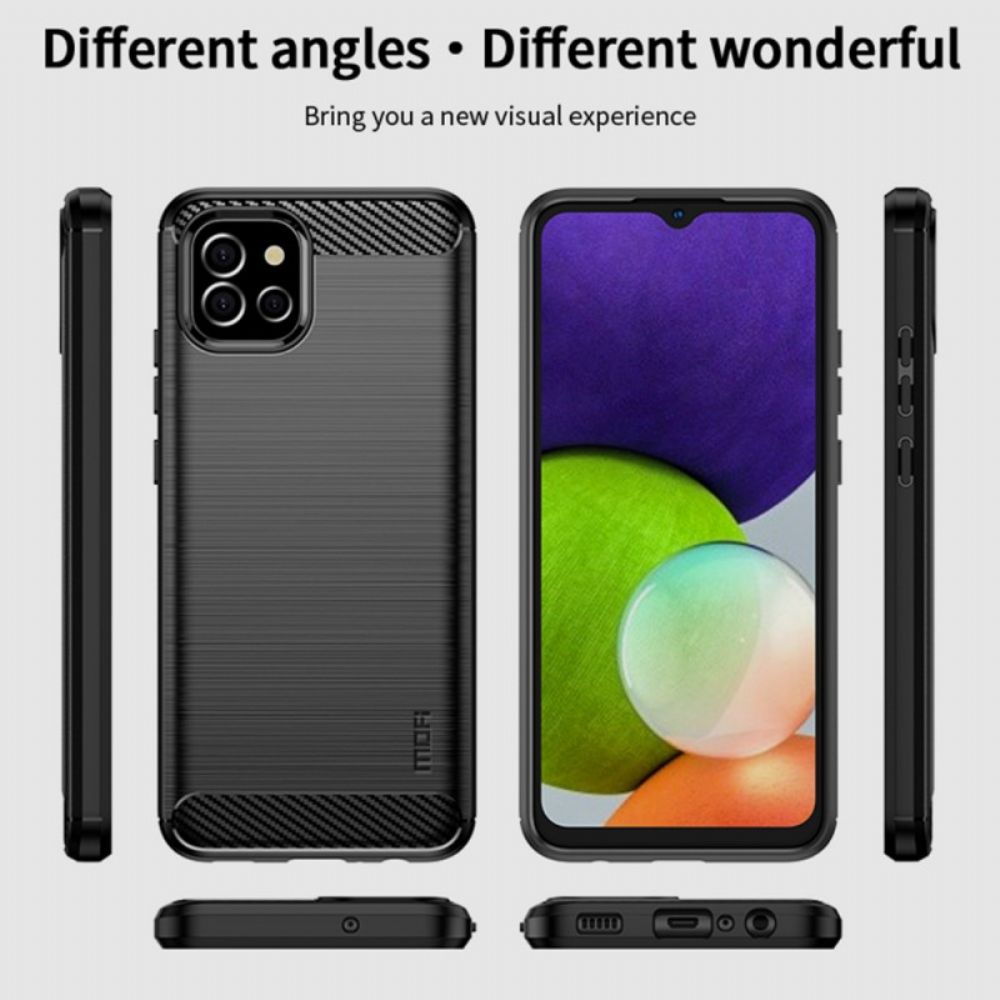Handyhülle Für Samsung Galaxy A03 Mofi Gebürstete Kohlefaser