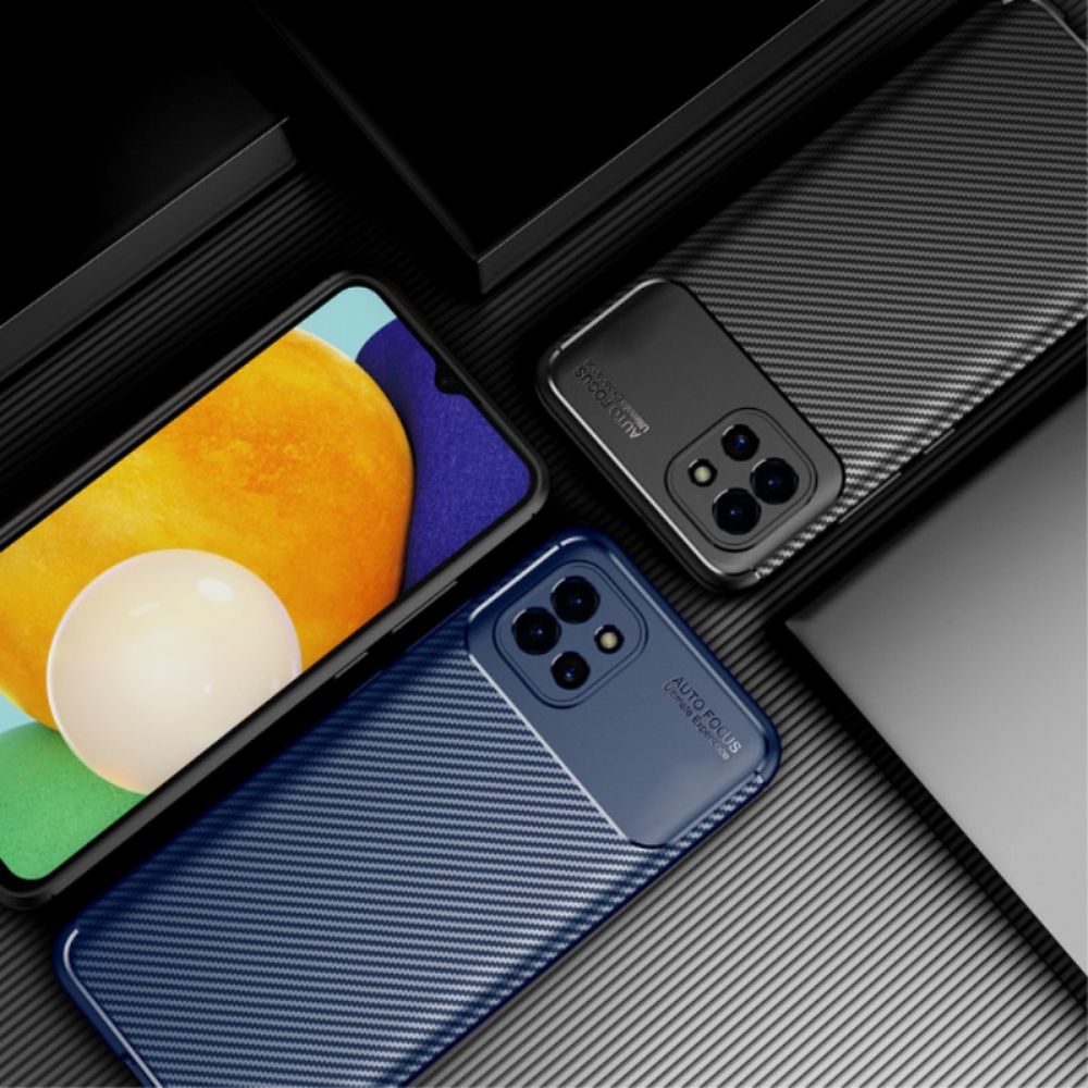 Hülle Für Samsung Galaxy A03 Flexible Kohlefasertextur