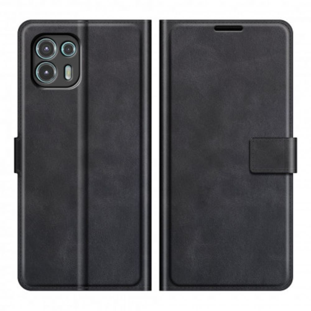 Flip Case Für Motorola Edge 20 Lite Extrem Schmaler Ledereffekt