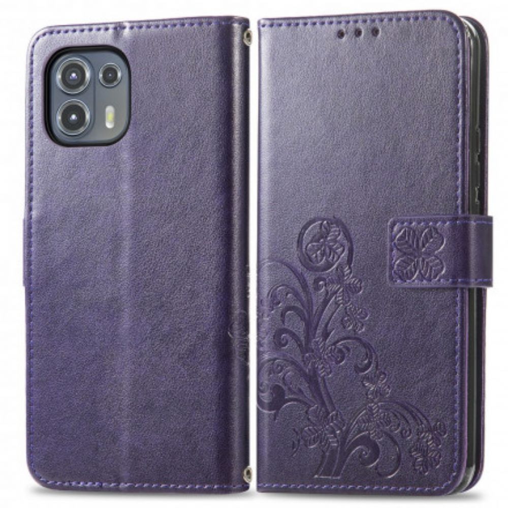 Flip Case Für Motorola Edge 20 Lite Vierblättriges Kleeblatt