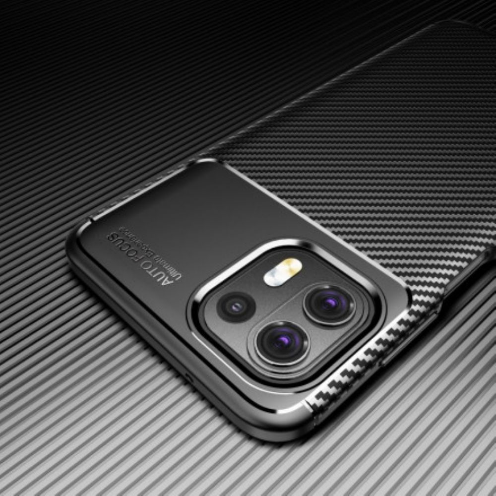 Hülle Für Motorola Edge 20 Lite Flexible Kohlefaserstruktur