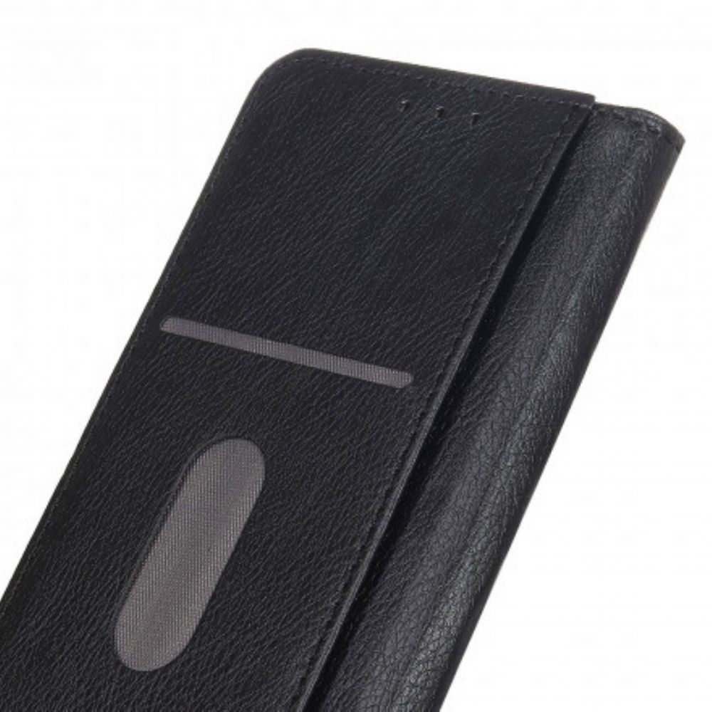 Schutzhülle Für Motorola Edge 20 Lite Flip Case Elegance Litschi-spaltleder