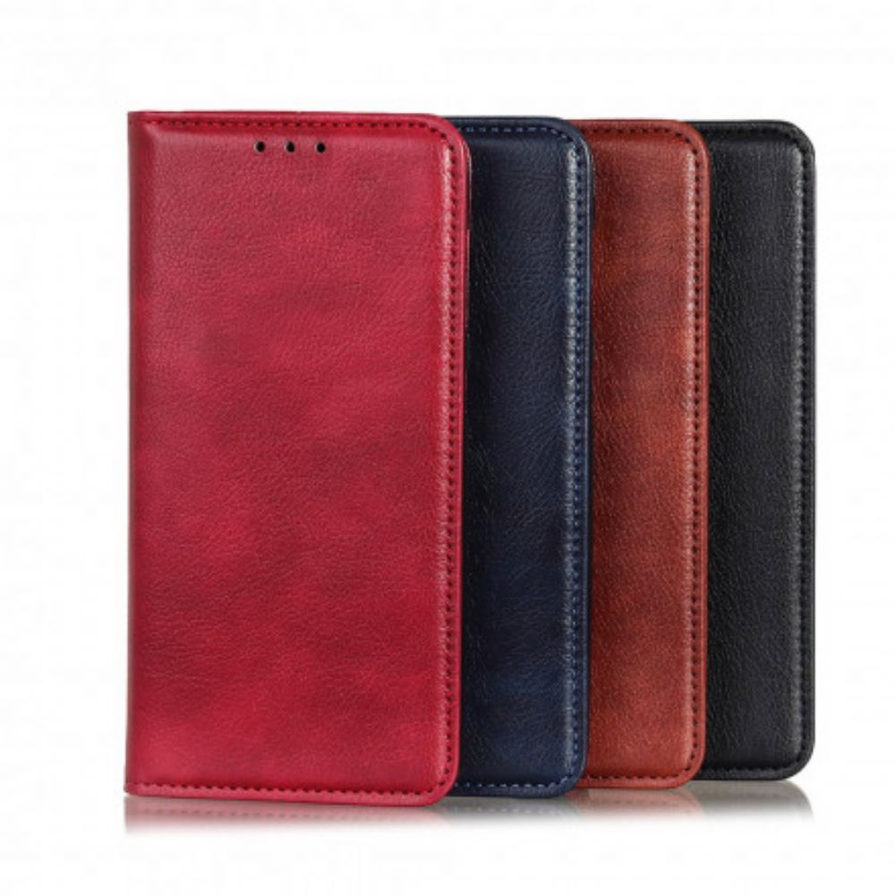 Schutzhülle Für Motorola Edge 20 Lite Flip Case Elegance Litschi-spaltleder