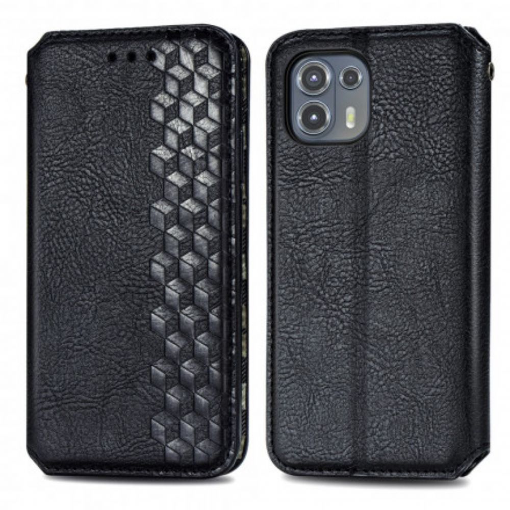 Schutzhülle Für Motorola Edge 20 Lite Flip Case Kunstleder Mit Rautenstruktur