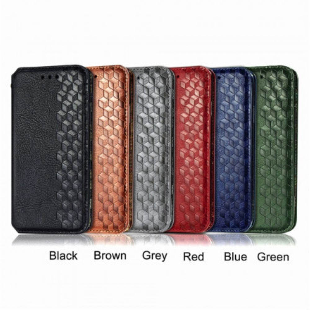 Schutzhülle Für Motorola Edge 20 Lite Flip Case Kunstleder Mit Rautenstruktur