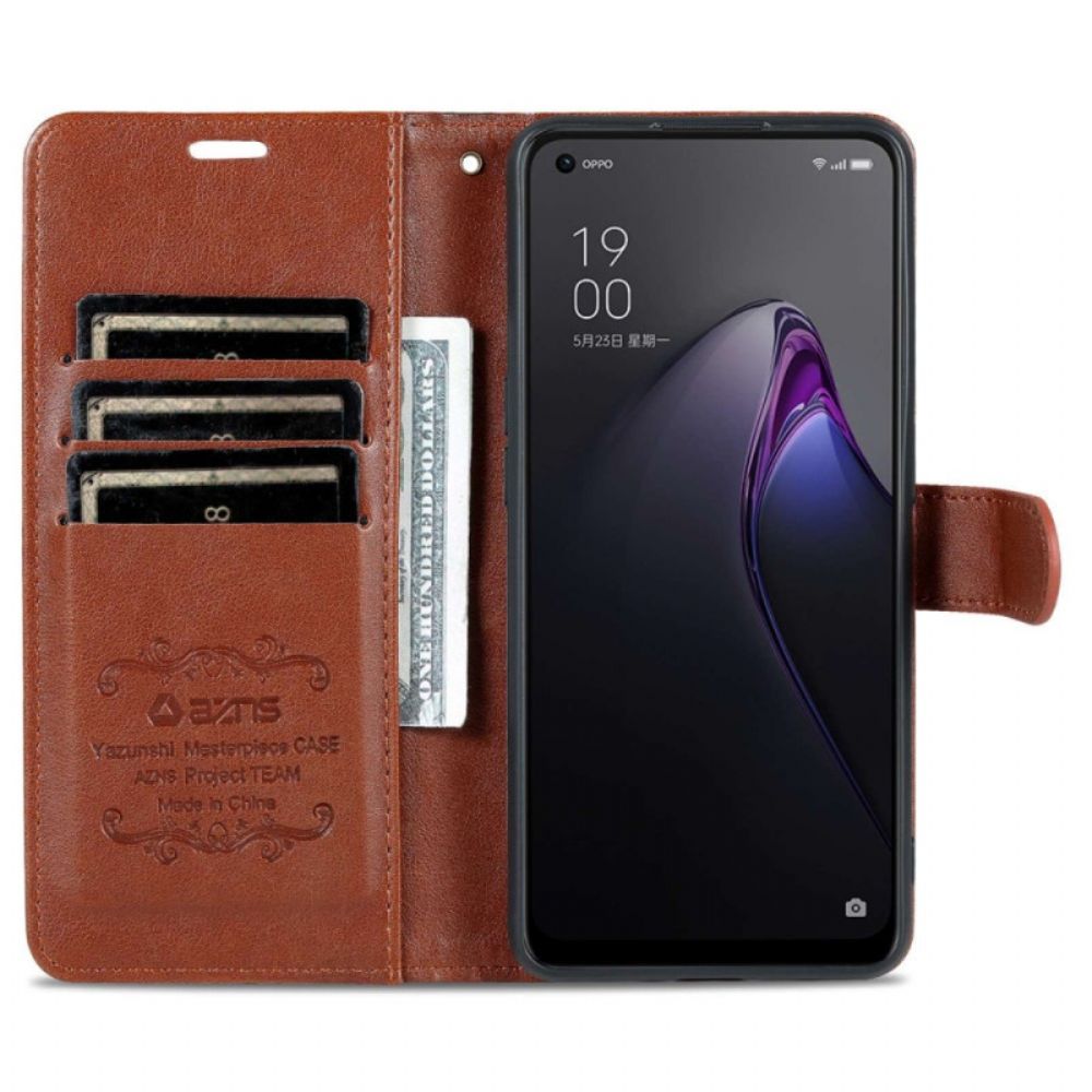 Flip Case Für Oppo Reno 8 Azns Kunstleder