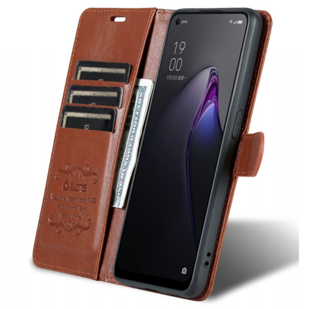 Flip Case Für Oppo Reno 8 Azns Kunstleder