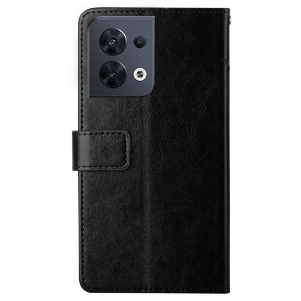 Flip Case Für Oppo Reno 8 Geo Y Design Leather Style