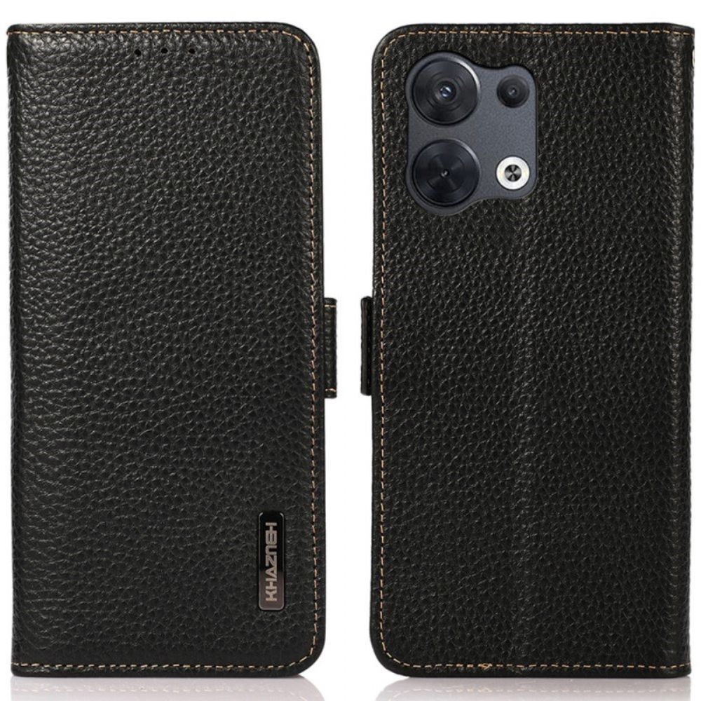 Flip Case Für Oppo Reno 8 Litschi-leder Khazneh Rfid