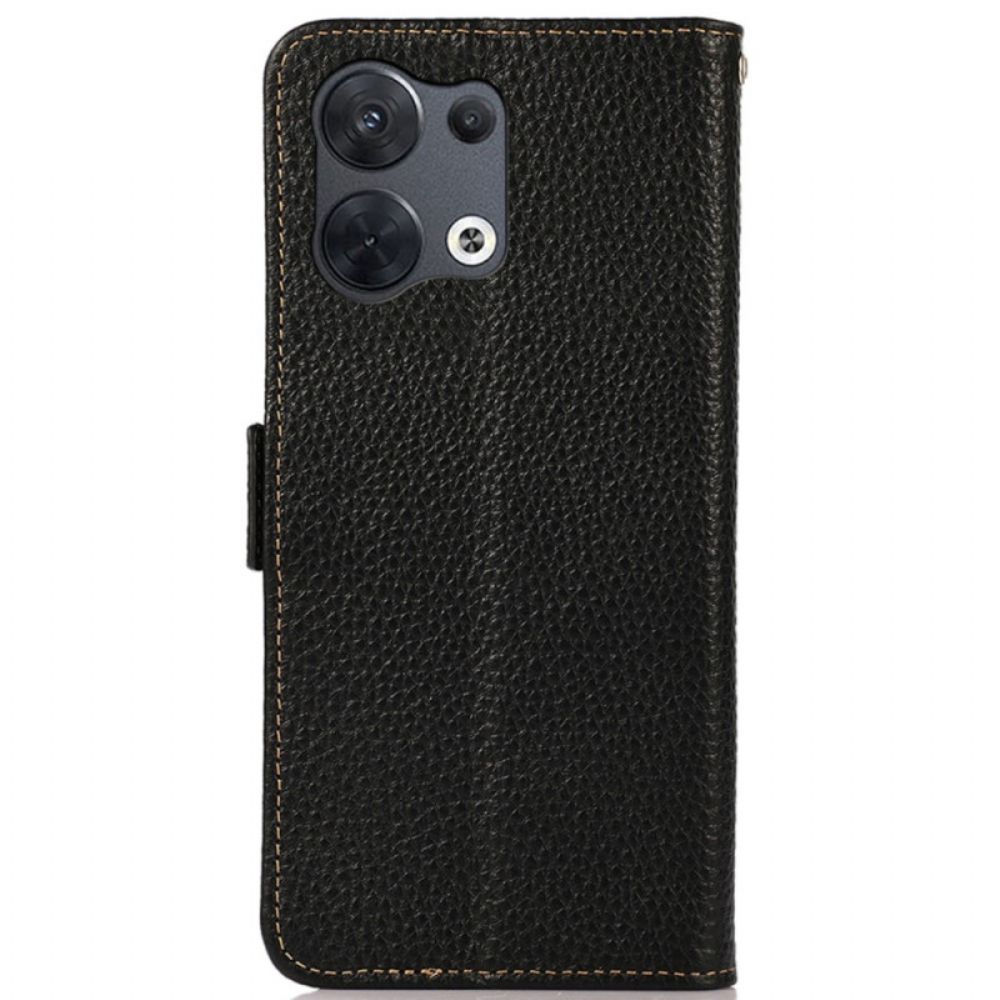 Flip Case Für Oppo Reno 8 Litschi-leder Khazneh Rfid