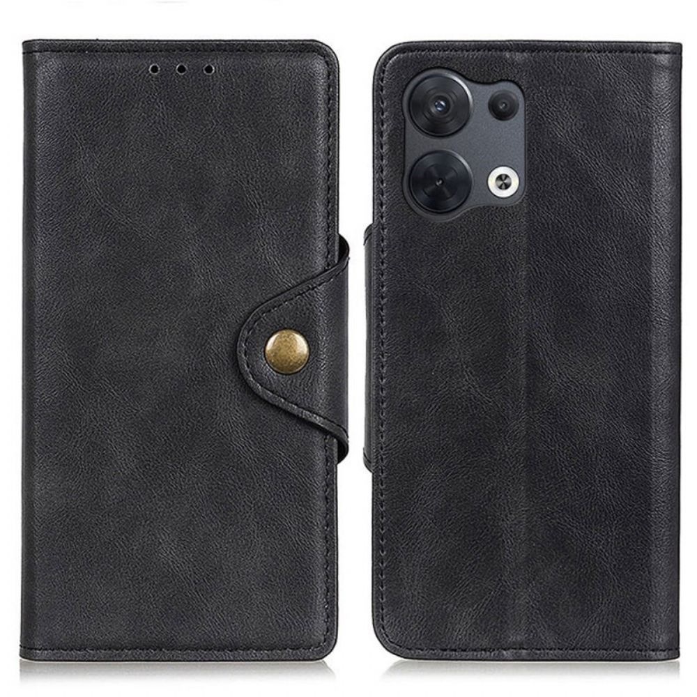 Flip Case Für Oppo Reno 8 Magnetknopf