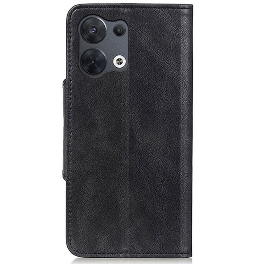Flip Case Für Oppo Reno 8 Magnetknopf