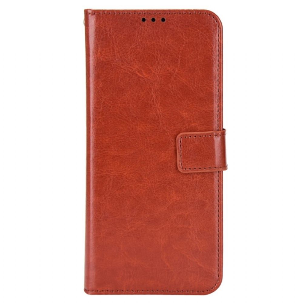 Flip Case Für Oppo Reno 8 Mit Kordel Auffälliges Kunstleder Mit Riemen