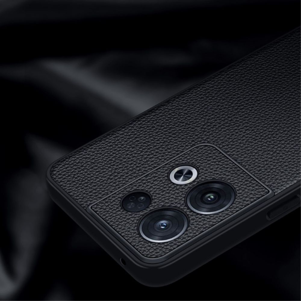 Handyhülle Für Oppo Reno 8 Echtes Litschi-leder