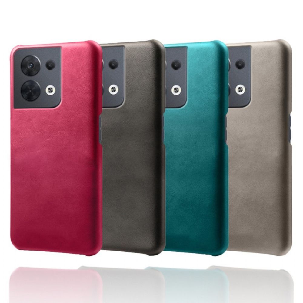 Hülle Für Oppo Reno 8 Ledereffekt