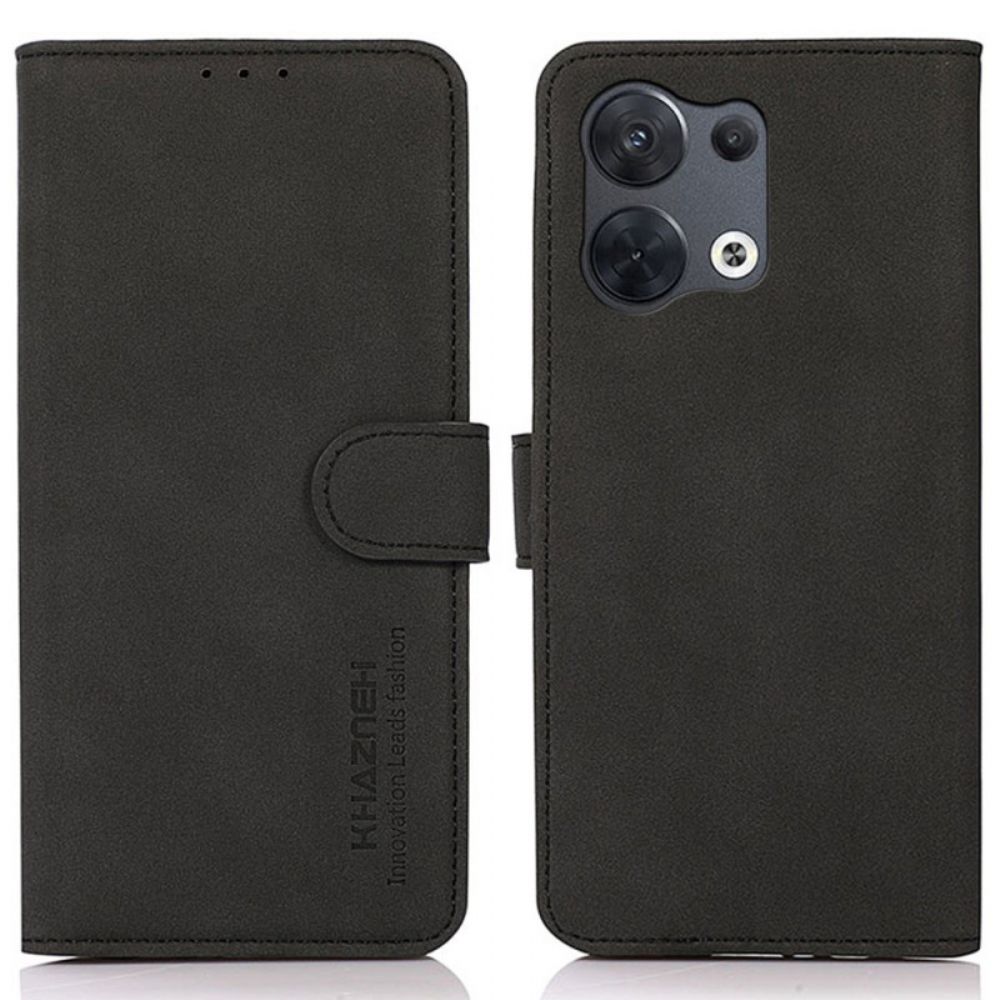 Lederhüllen Für Oppo Reno 8 Khazneh Modischer Ledereffekt