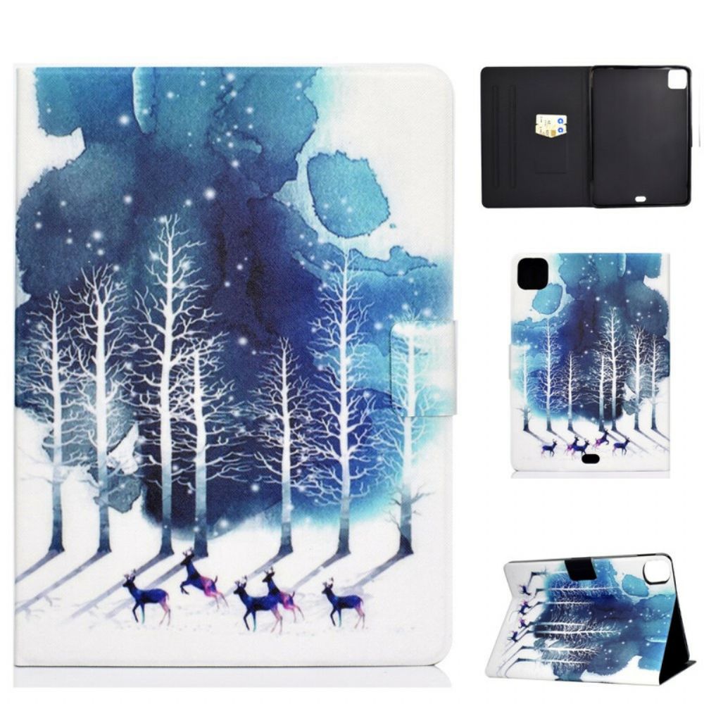 Flip Case Für iPad Air (2024) (2024) / Pro 11" Schneehirsch