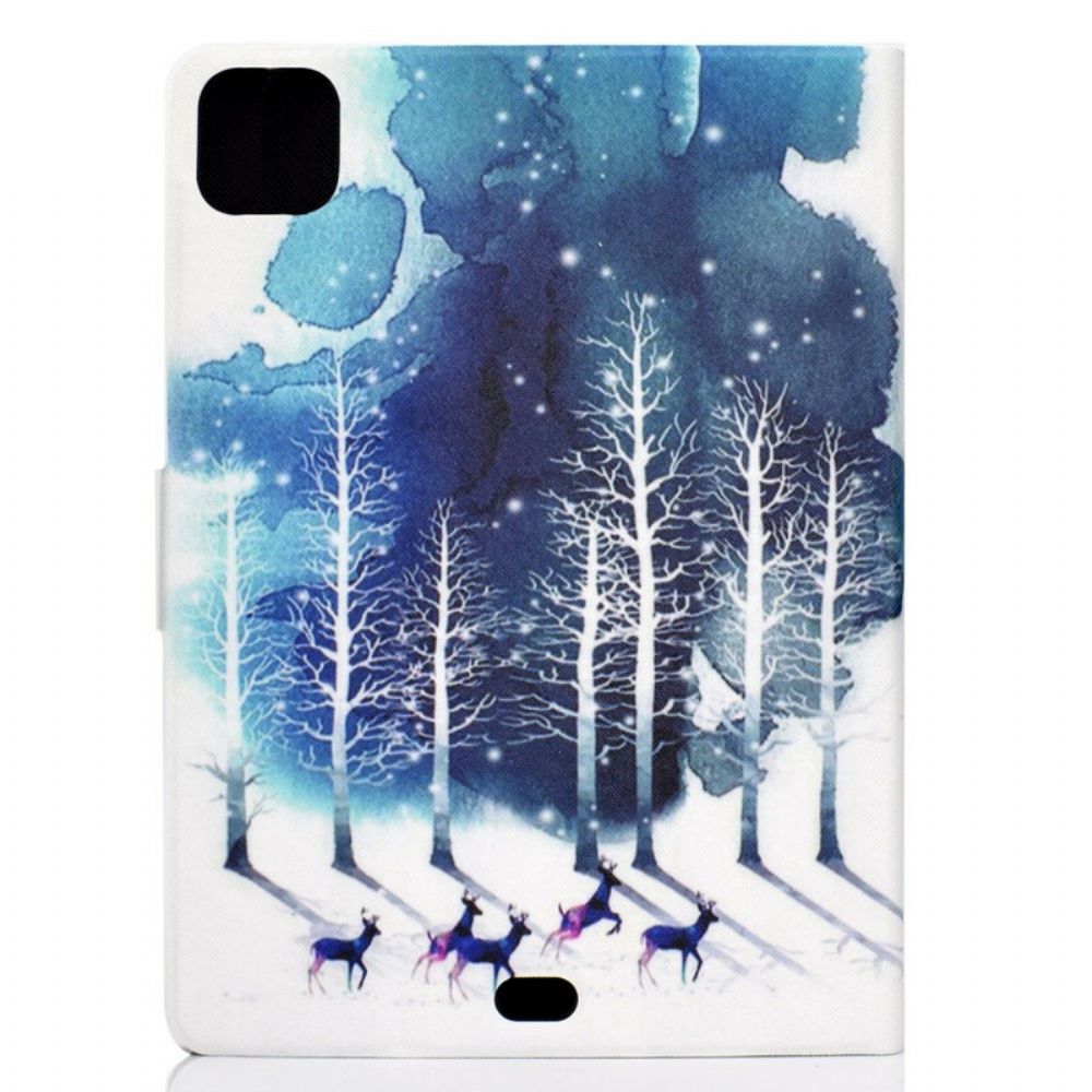 Flip Case Für iPad Air (2024) (2024) / Pro 11" Schneehirsch