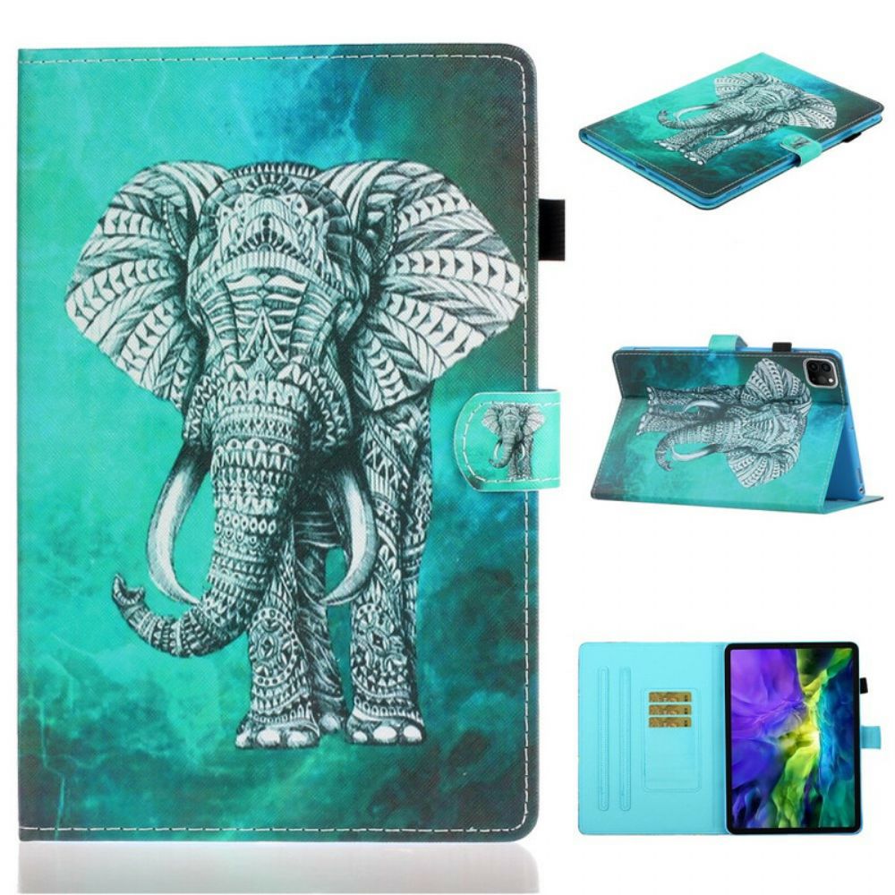 Flip Case Für iPad Air (2024) (2024) / Pro 11" Stammes-elefant