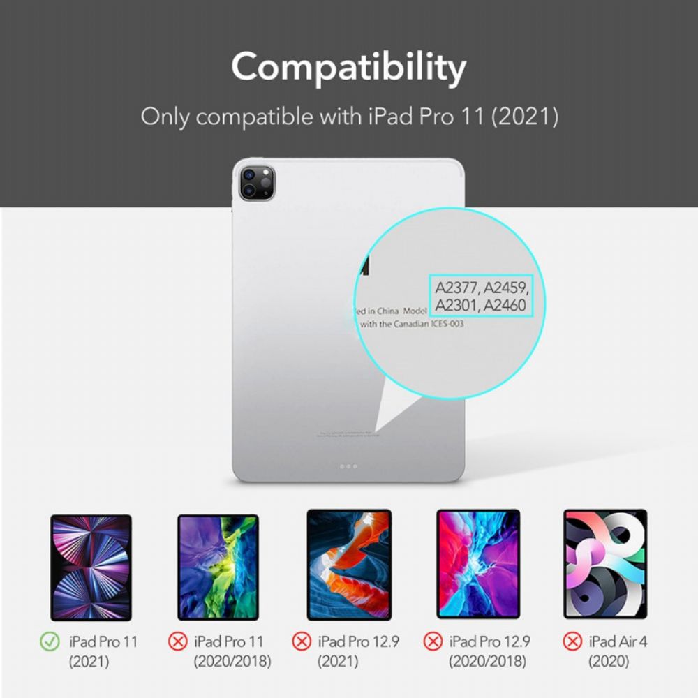 Handyhülle Für iPad Air (2024) (2024) / Pro 11" Getönter Klarer Schlauch