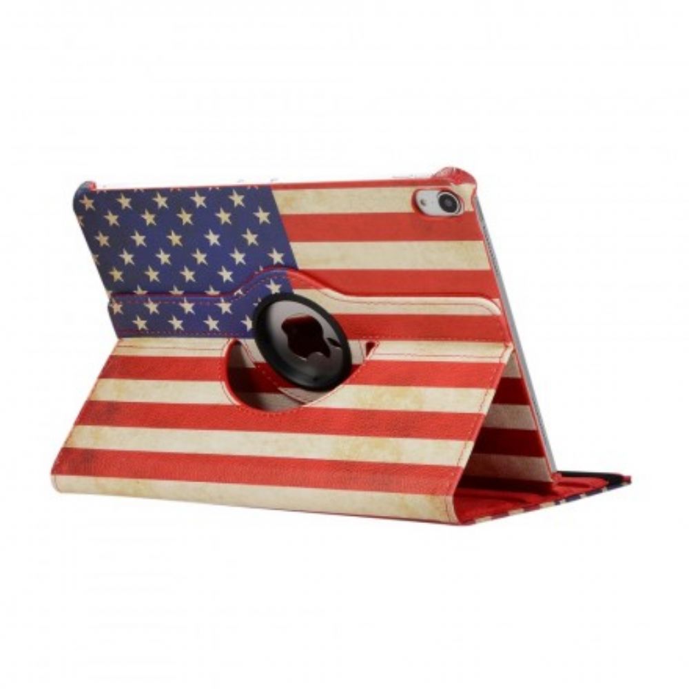 Lederhüllen Für iPad Air (2024) (2024) / Pro 11" Rotierende Amerikanische Flagge