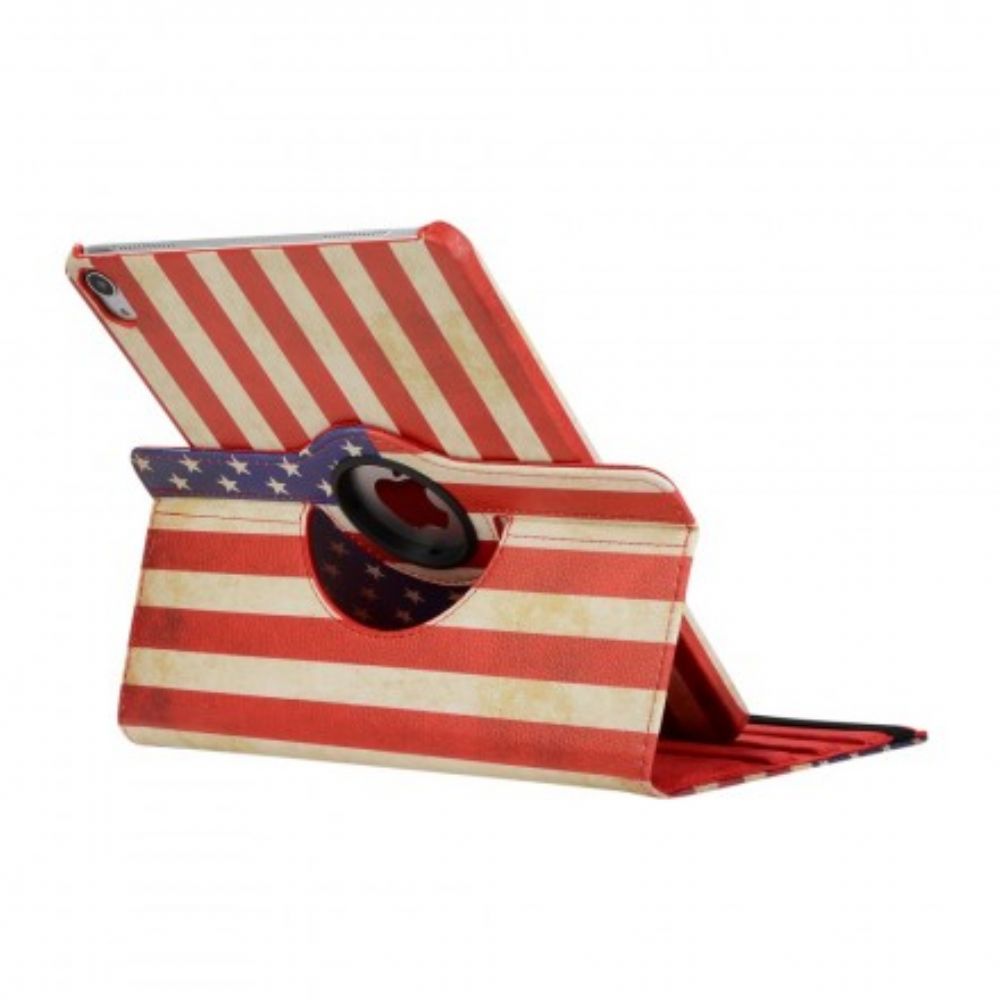 Lederhüllen Für iPad Air (2024) (2024) / Pro 11" Rotierende Amerikanische Flagge