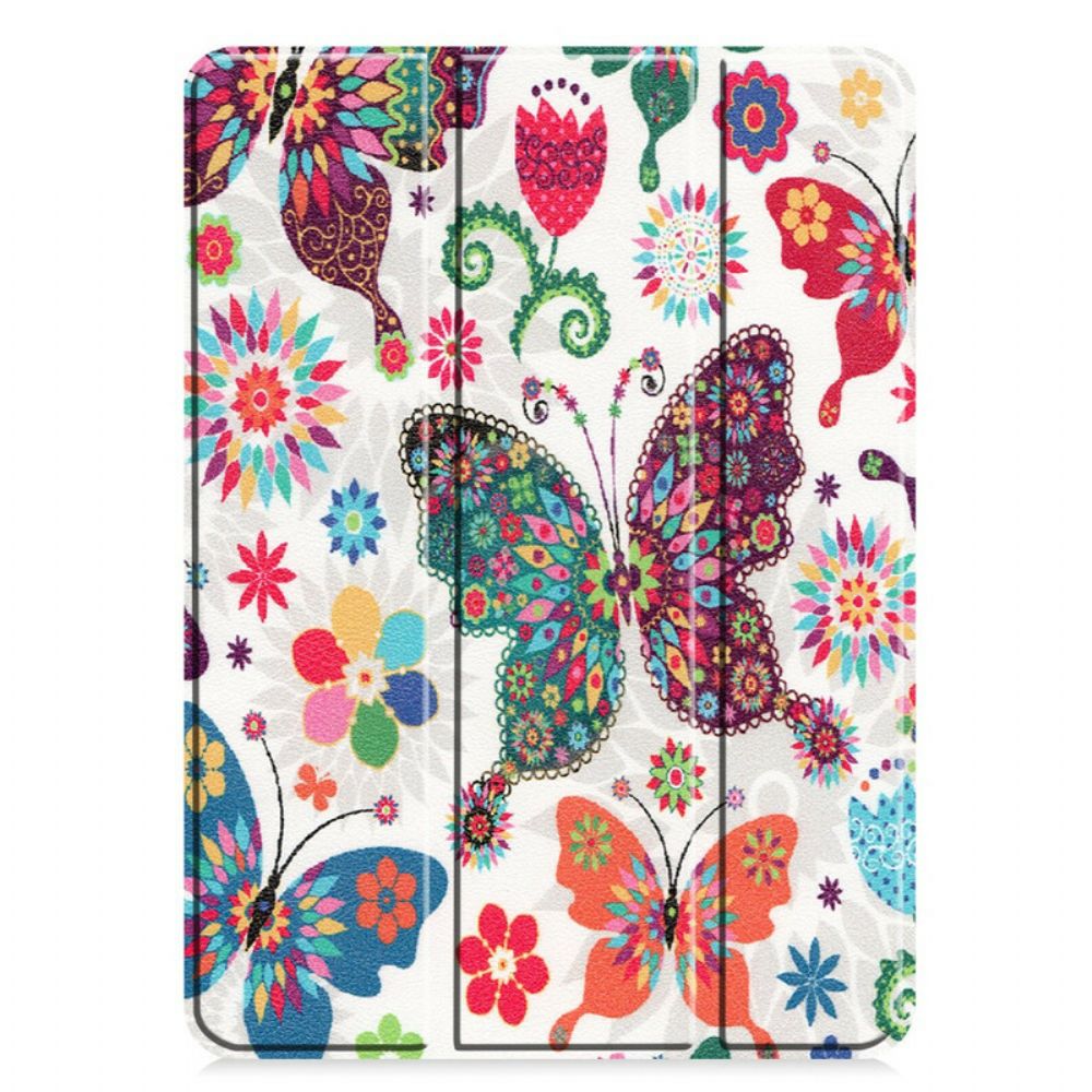 Schutzhülle Für iPad Air (2024) (2024) / Pro 11" Retro Schmetterlinge Und Blumen