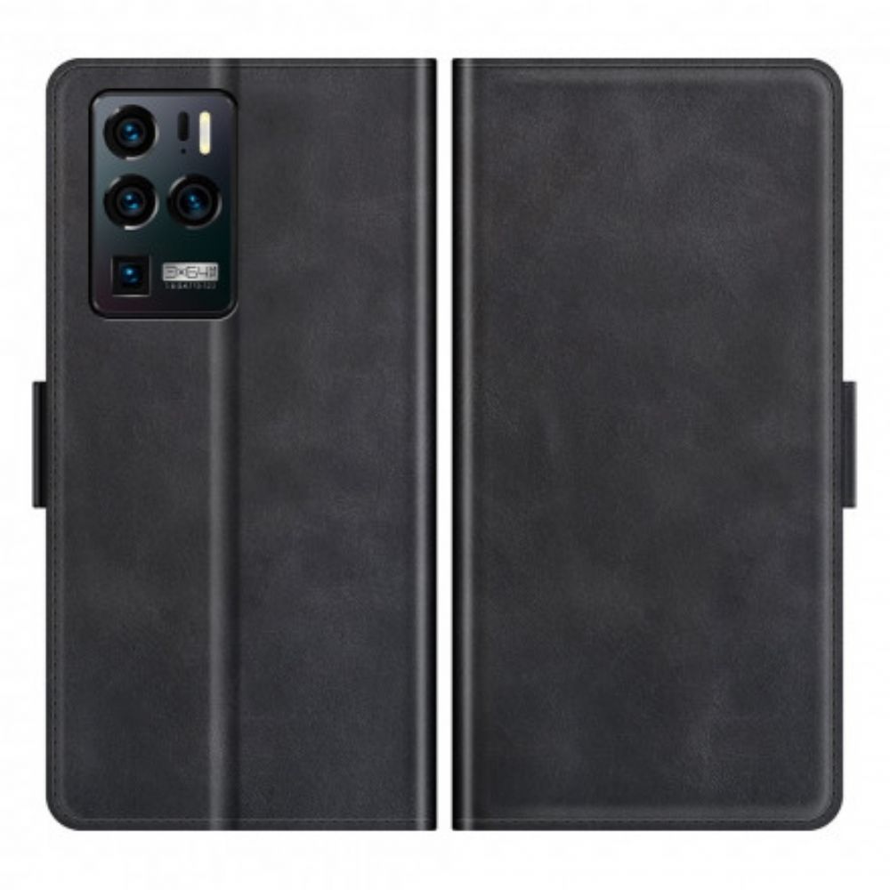 Lederhüllen Für ZTE Axon 30 Ultra 5G Flip Case Klassische Doppelklappe