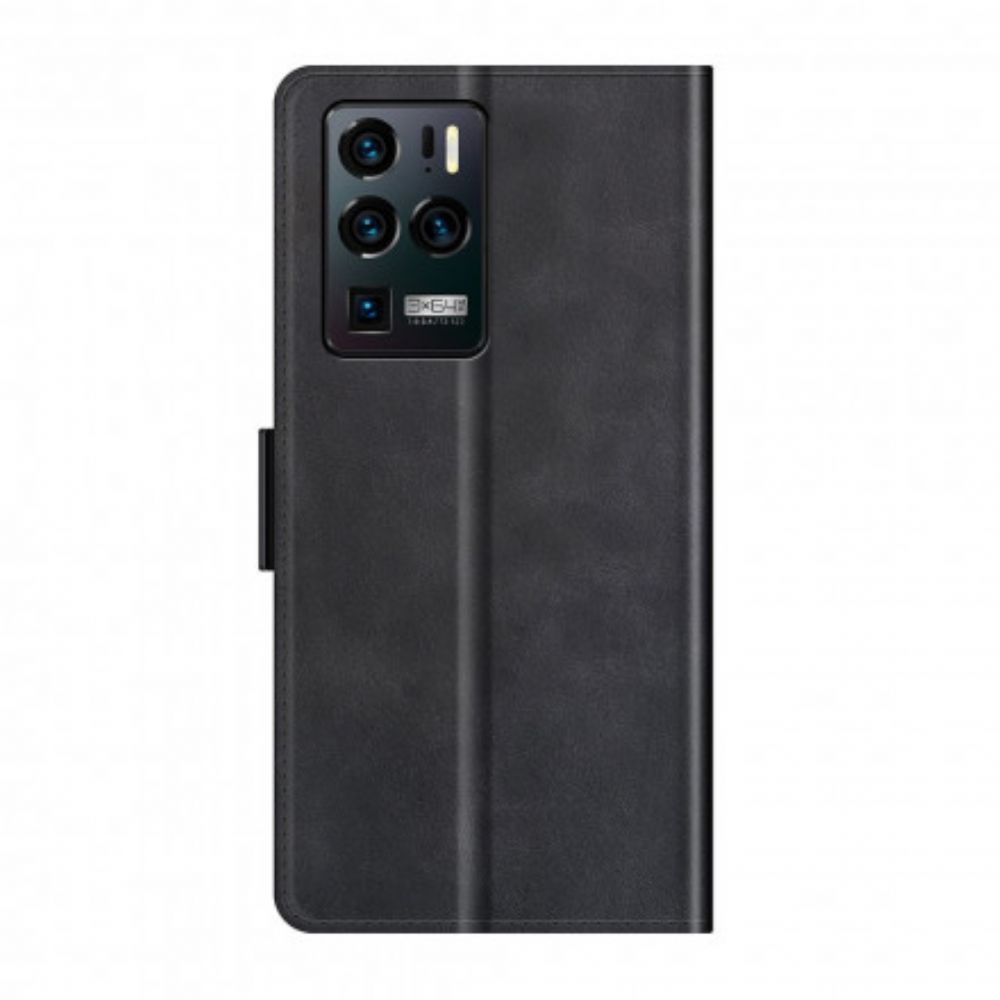 Lederhüllen Für ZTE Axon 30 Ultra 5G Flip Case Klassische Doppelklappe