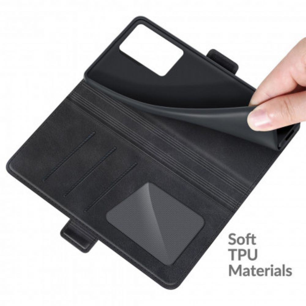 Lederhüllen Für ZTE Axon 30 Ultra 5G Flip Case Klassische Doppelklappe