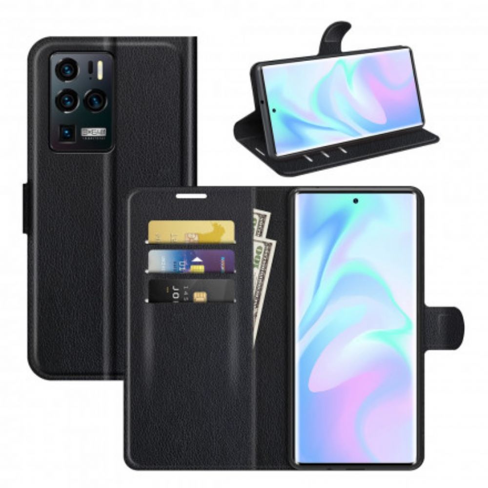 Lederhüllen Für ZTE Axon 30 Ultra 5G Klassisches Litschi-kunstleder