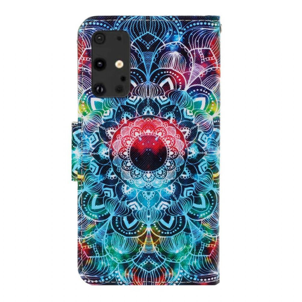 Flip Case Für Samsung Galaxy S20 Plus 4G / 5G Mit Kordel Auffälliges Riemchen-mandala