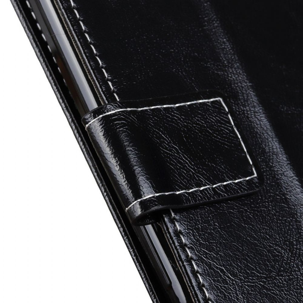 Lederhüllen iPhone 16 Handyhülle Glänzendes Kunstleder