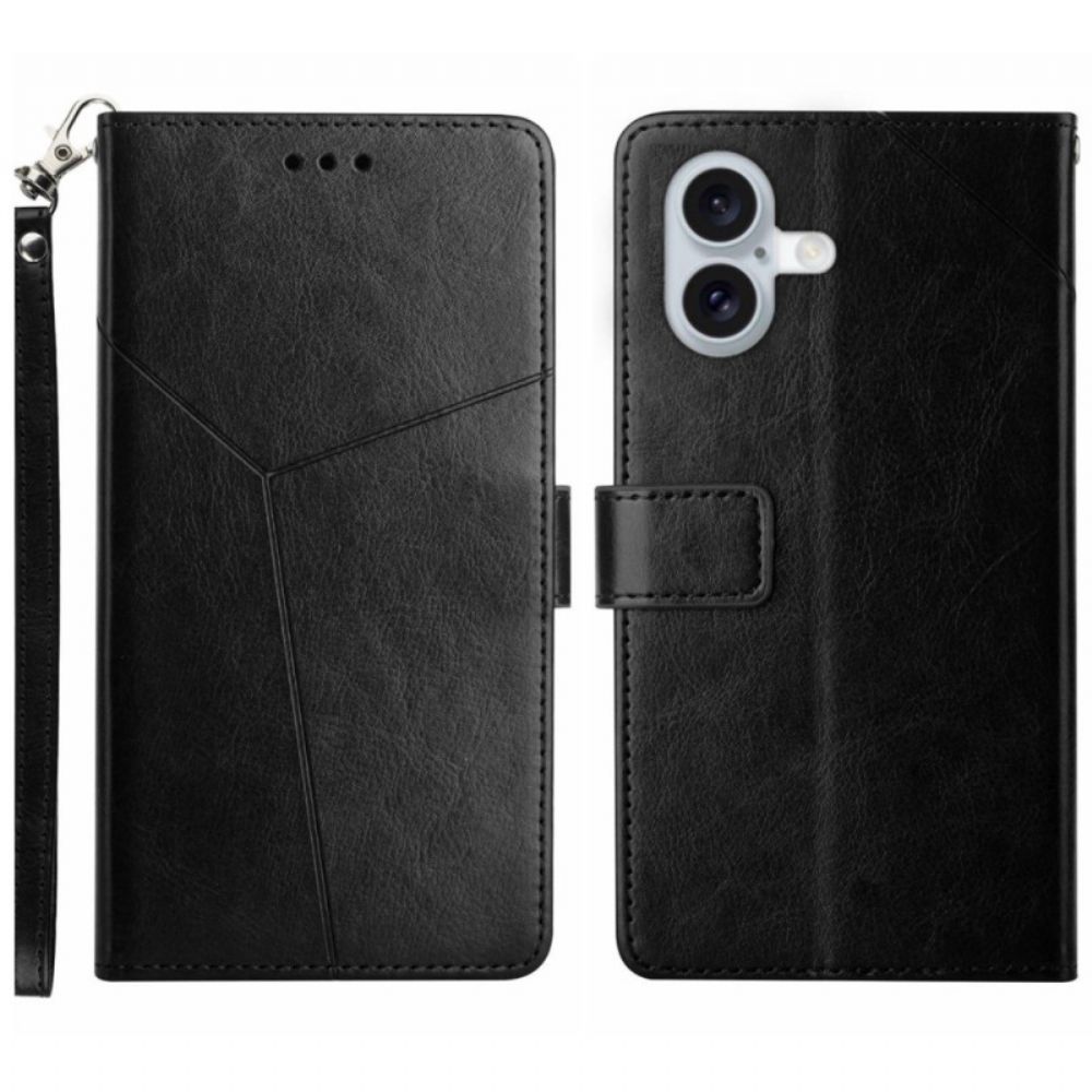 Lederhüllen iPhone 16 Y-riemen-design