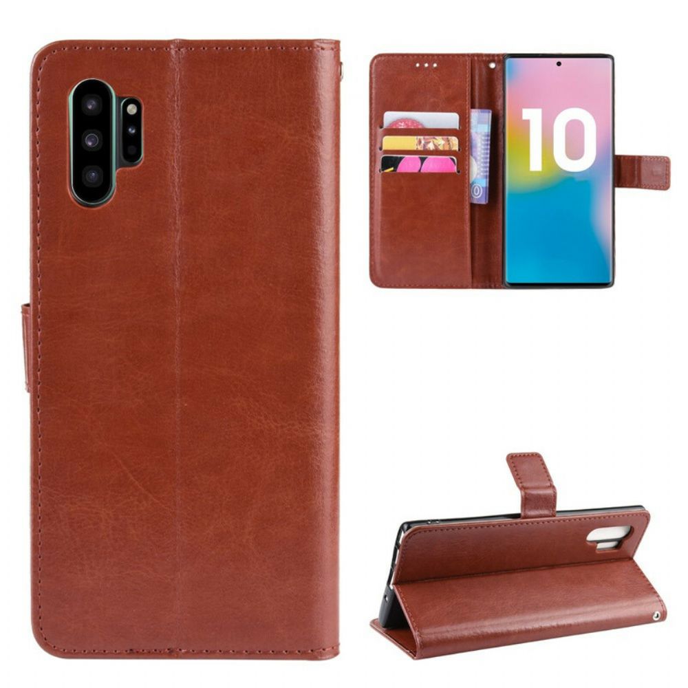 Flip Case Für Samsung Galaxy Note 10 Plus Auffälliges Kunstleder