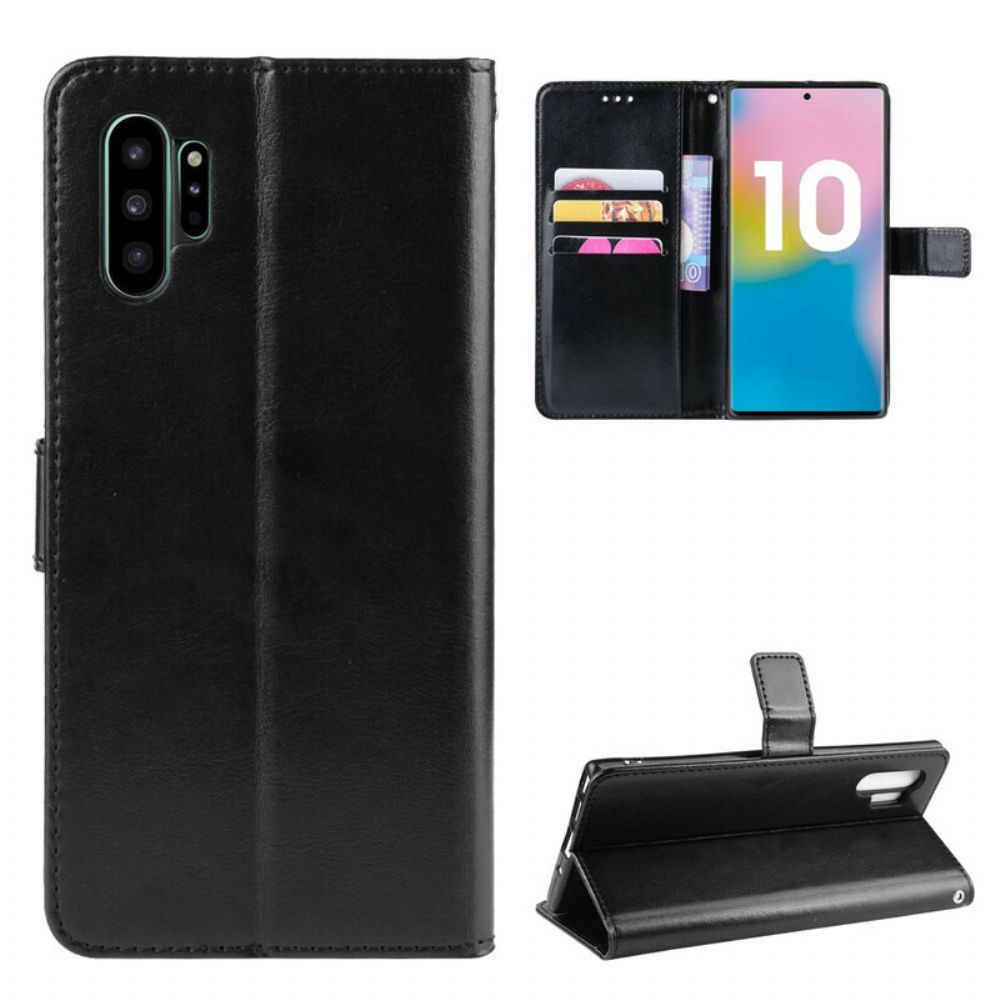 Flip Case Für Samsung Galaxy Note 10 Plus Auffälliges Kunstleder