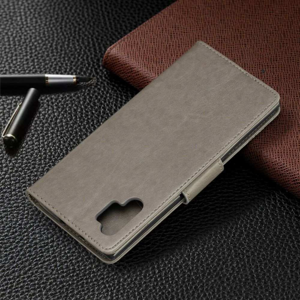 Flip Case Für Samsung Galaxy Note 10 Plus Mit Kordel Schöne Riemenschmetterlinge