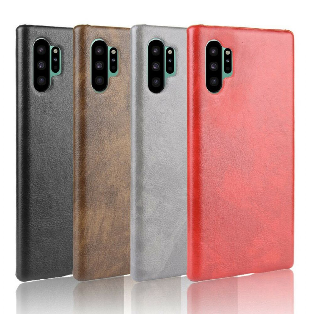 Hülle Für Samsung Galaxy Note 10 Plus Klassischer Litschi-leder-effekt