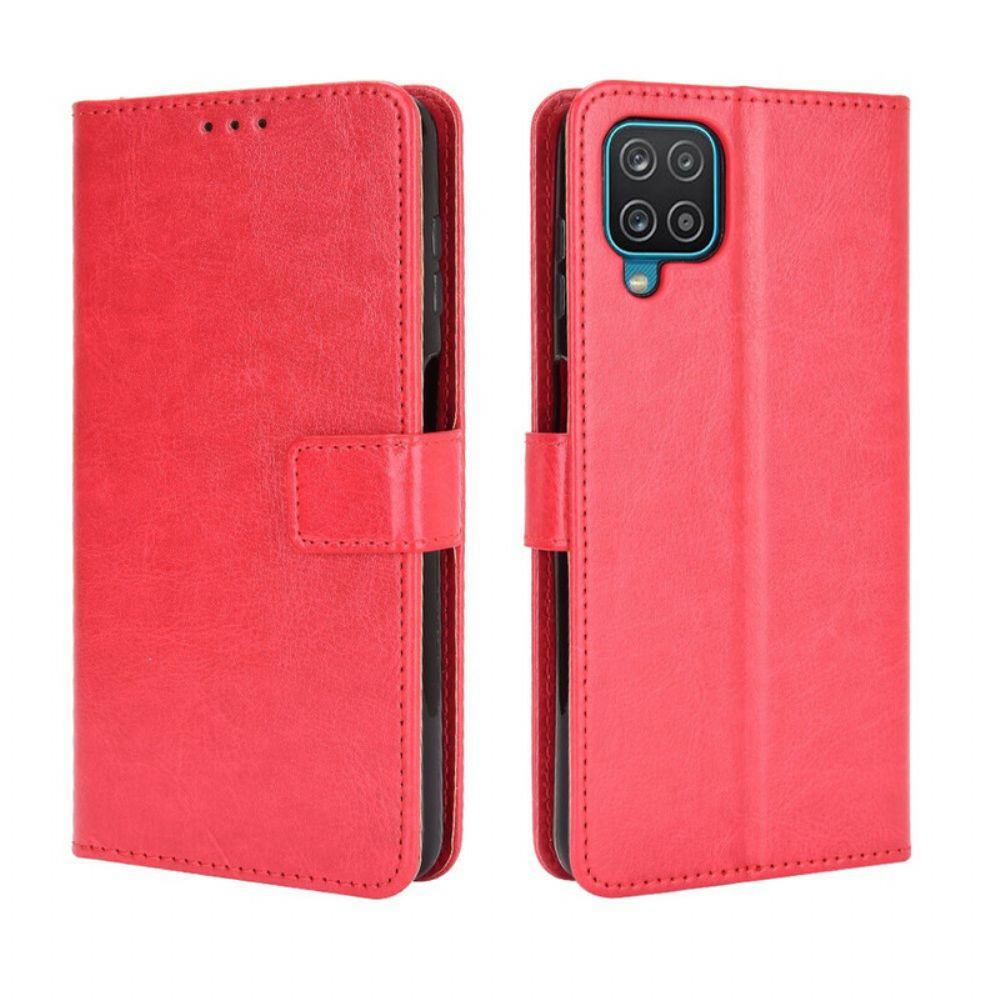 Flip Case Für Samsung Galaxy A12 / M12 Auffälliges Kunstleder